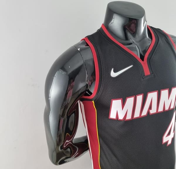 75th Anniversary Miami Heat OLADIPO#4 Black NBA Jersey - Image 7