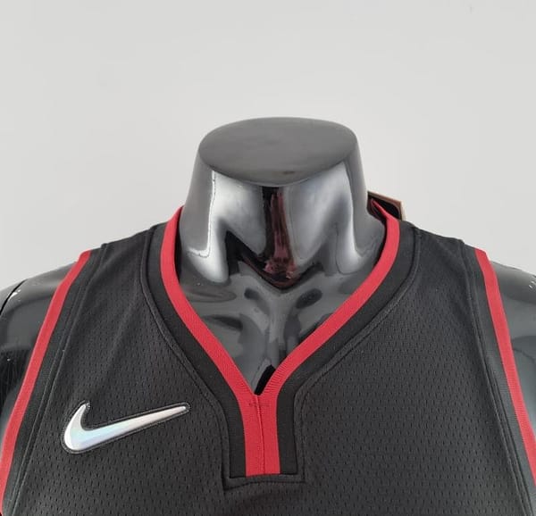 75th Anniversary Miami Heat OLADIPO#4 Black NBA Jersey - Image 9