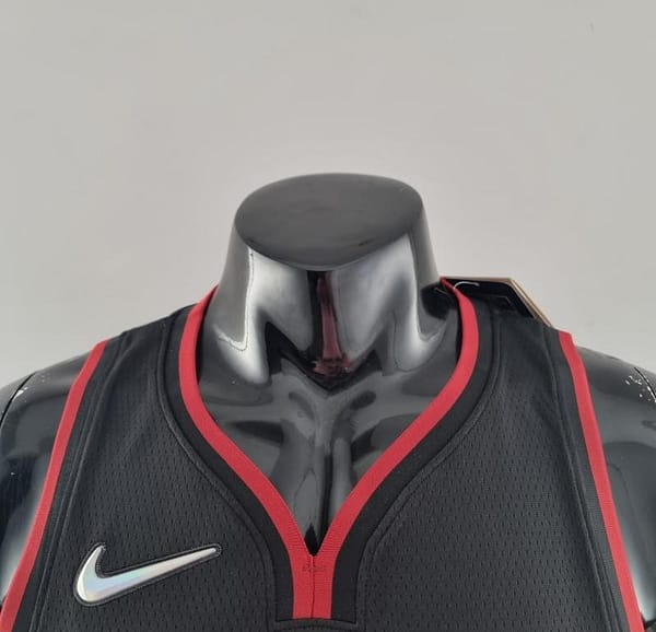75th Anniversary Miami Heat JAMES #6 Black NBA Jersey - Image 6