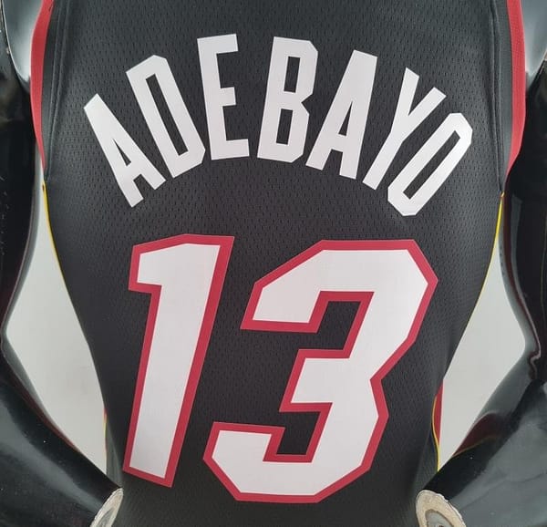75th Anniversary Miami Heat ADEBAYO#13 Black NBA Jersey - Image 5