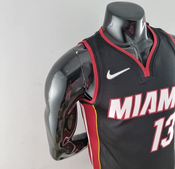 75th Anniversary Miami Heat ADEBAYO#13 Black NBA Jersey - Image 7
