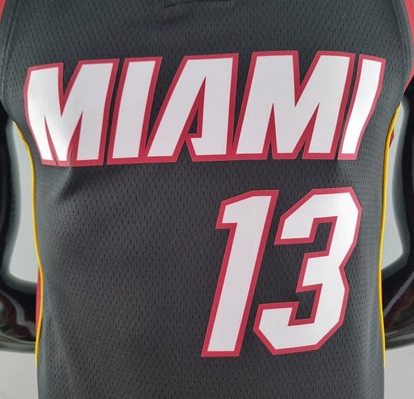 75th Anniversary Miami Heat ADEBAYO#13 Black NBA Jersey - Image 10