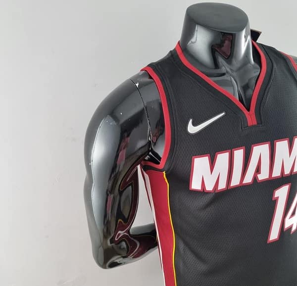 75th Anniversary Miami Heat HERRO#14 Black NBA Jersey - Image 4