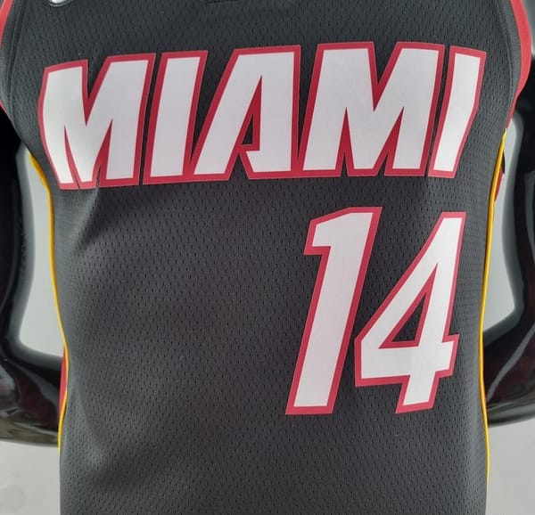 75th Anniversary Miami Heat HERRO#14 Black NBA Jersey - Image 7