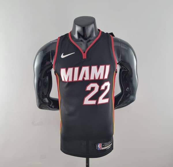 75th Anniversary Miami Heat BUTLER#22 Black NBA Jersey