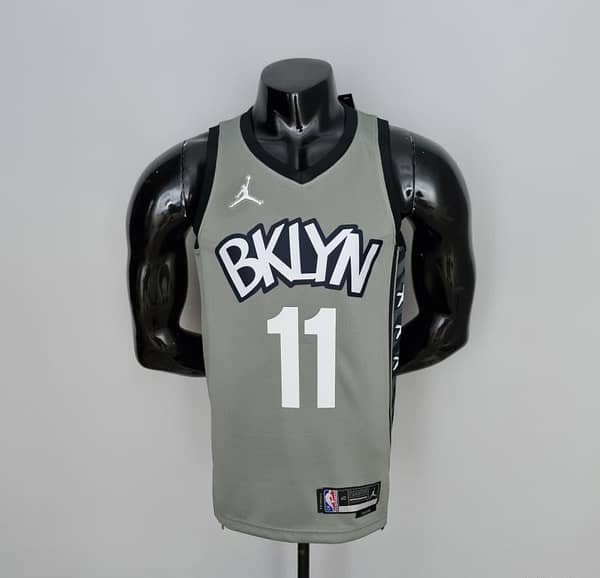 75th Anniversary Irving #11 Brooklyn Nets City Edition Gray NBA Jersey