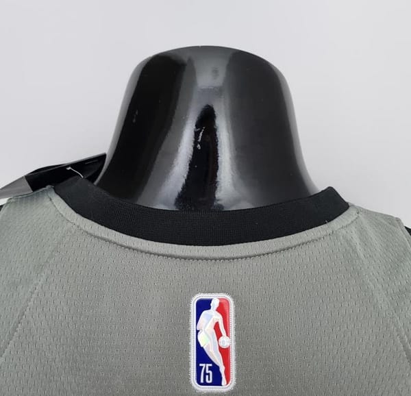 75th Anniversary Irving #11 Brooklyn Nets City Edition Gray NBA Jersey - Image 10
