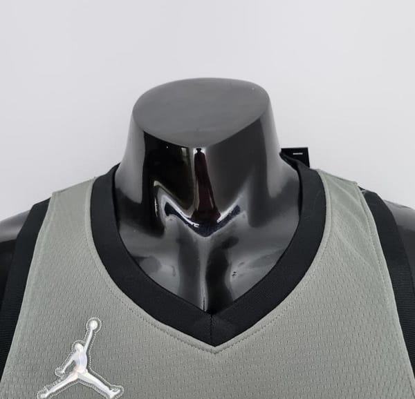 75th Anniversary Durant #7 Brooklyn Nets City Edition Gray NBA Jersey - Image 7