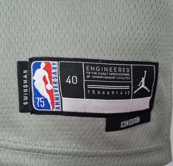 75th Anniversary Harden #13 Brooklyn Nets City Edition Gray NBA Jersey - Image 9