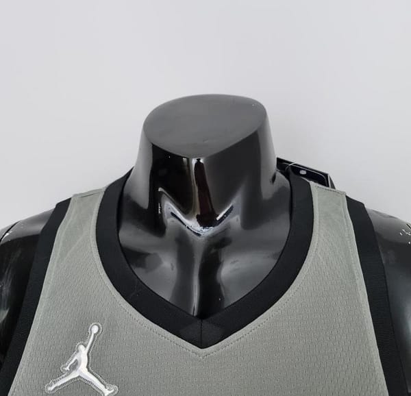 75th Anniversary Curry #30 Brooklyn Nets City Edition Gray NBA Jersey - Image 8