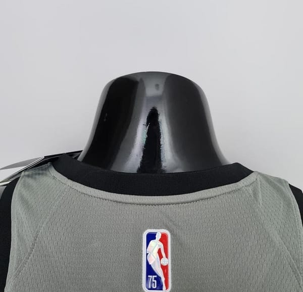 75th Anniversary Curry #30 Brooklyn Nets City Edition Gray NBA Jersey - Image 10