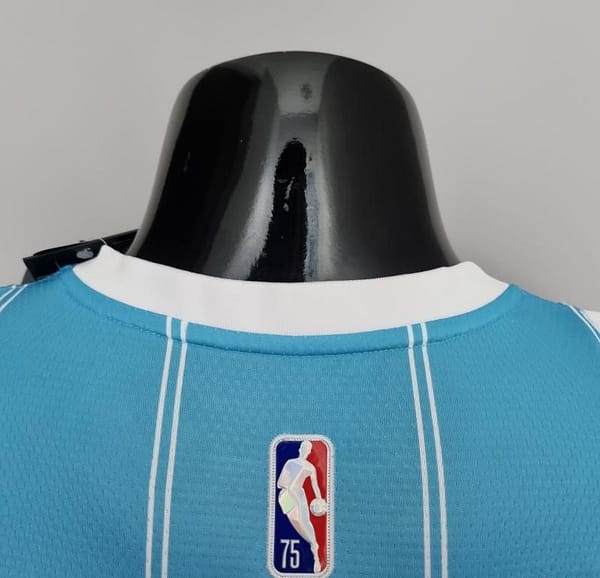 75th Anniversary Ball #1 Charlotte Hornets Blue NBA Jersey - Image 2