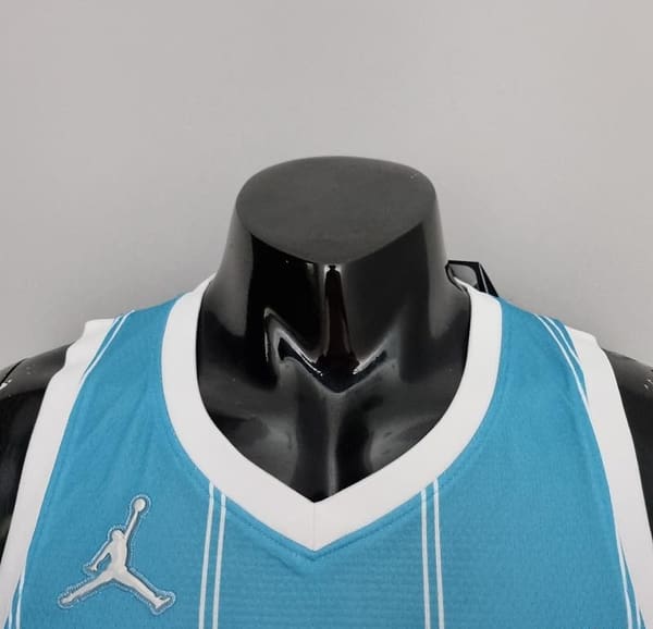 75th Anniversary Ball #1 Charlotte Hornets Blue NBA Jersey - Image 7