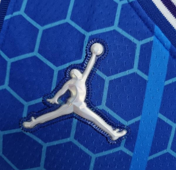 2022 BALL#1 Charlotte Hornets City Edition Blue NBA Jersey - Image 6