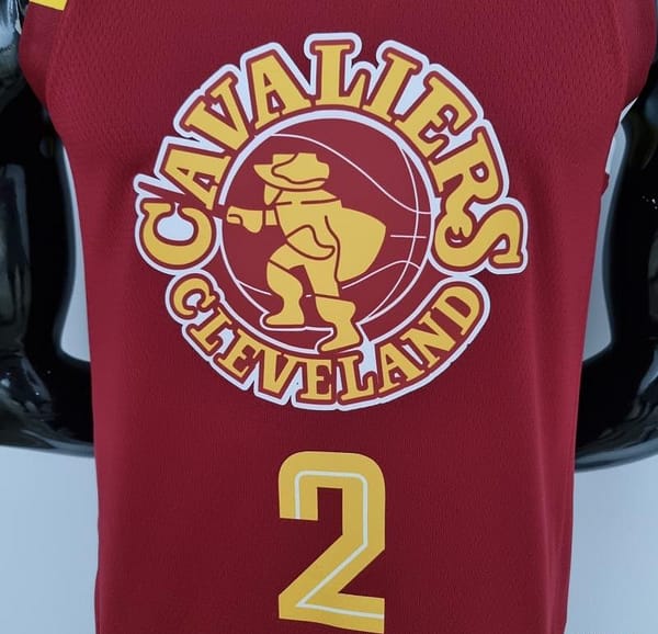 2022 Cleveland Cavaliers Irving#2 Urban Edition Red NBA Jersey - Image 9