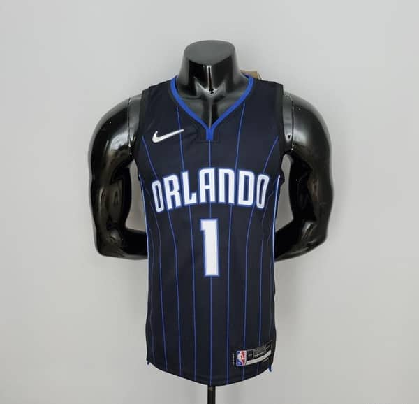 75th Anniversary McGrady #1 Orlando Magic Black NBA Jersey