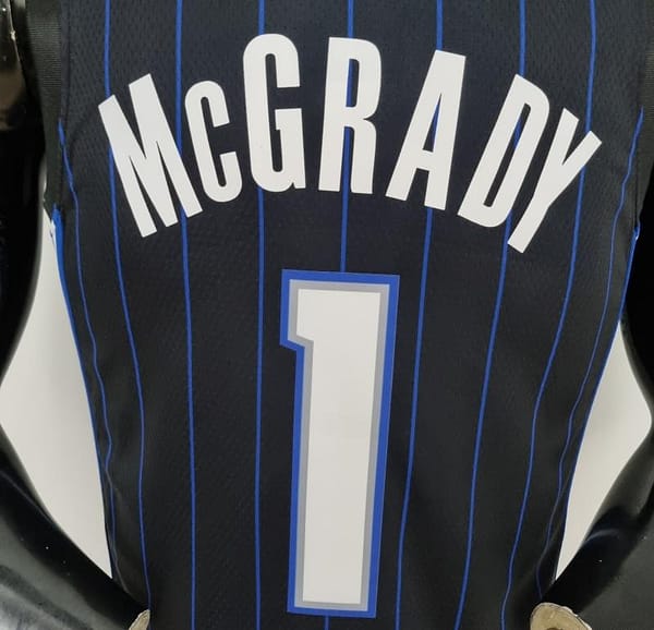 75th Anniversary McGrady #1 Orlando Magic Black NBA Jersey - Image 2