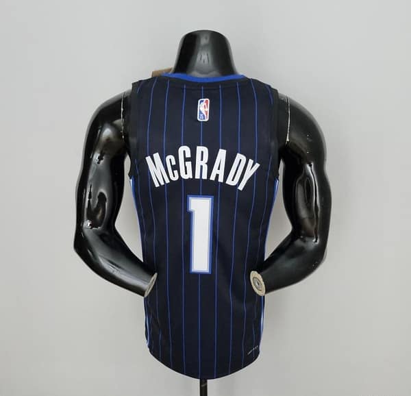 75th Anniversary McGrady #1 Orlando Magic Black NBA Jersey - Image 3
