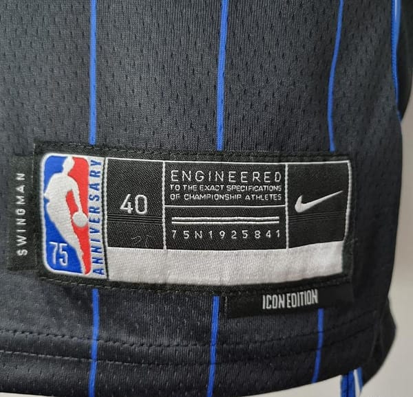 75th Anniversary McGrady #1 Orlando Magic Black NBA Jersey - Image 4