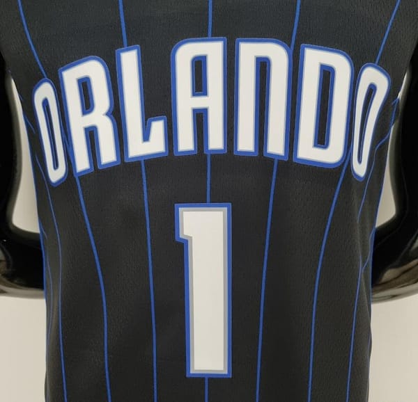 75th Anniversary McGrady #1 Orlando Magic Black NBA Jersey - Image 9