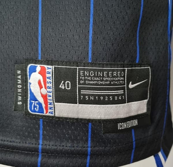 75th Anniversary Anthony#50 Orlando Magic Black NBA Jersey - Image 2