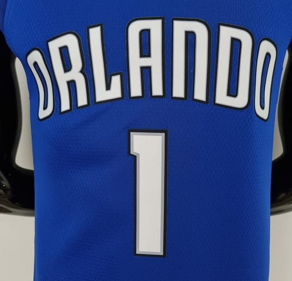 75th Anniversary McGrady #1 Orlando Magic Blue NBA Jersey - Image 2