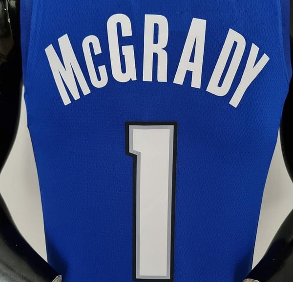 75th Anniversary McGrady #1 Orlando Magic Blue NBA Jersey - Image 4