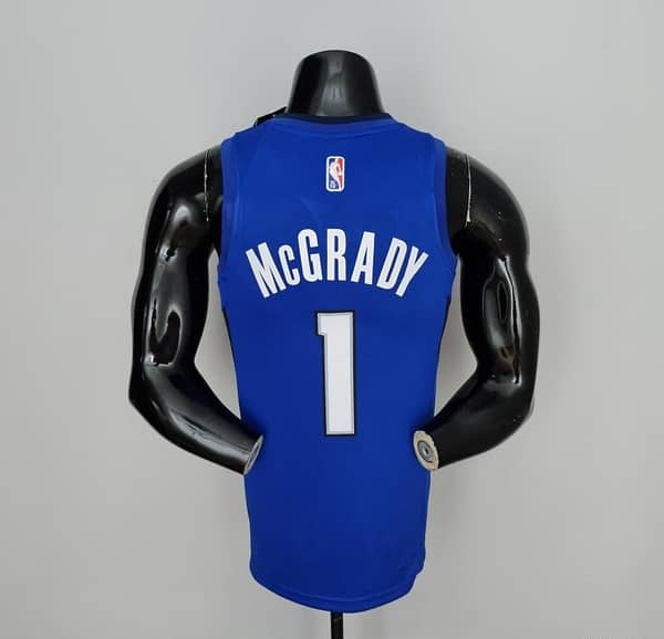 75th Anniversary McGrady #1 Orlando Magic Blue NBA Jersey - Image 5