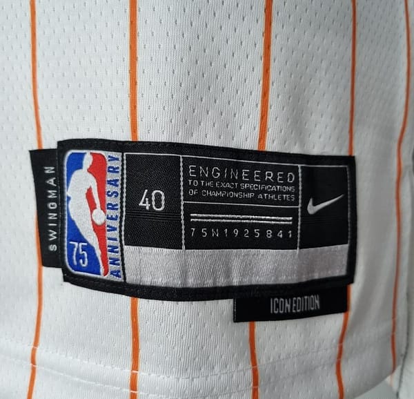 75th Anniversary Orlando Magic McGrady #1 White And Orange NBA Jersey - Image 3