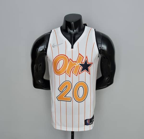 75th Anniversary Orlando Magic Fultz #20 White Orange NBA Jersey