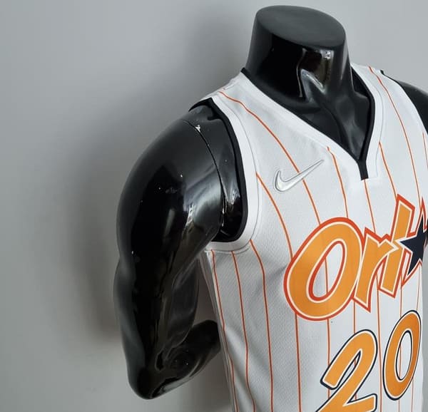 75th Anniversary Orlando Magic Fultz #20 White Orange NBA Jersey - Image 5