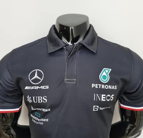 2022 F1 Formula One; Mercedes Benz #63 Polo Black - Image 6
