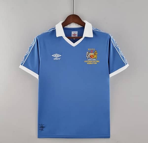 Retro Manchester City 81/82 Home Soccer Jersey