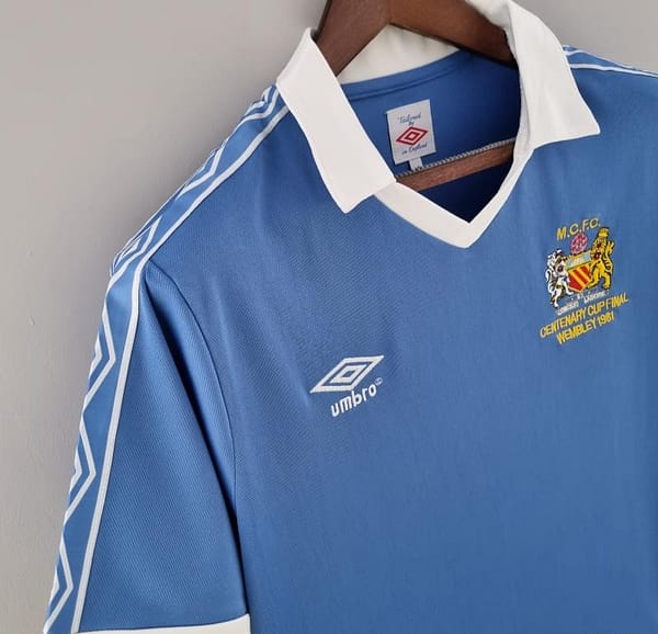 Retro Manchester City 81/82 Home Soccer Jersey - Image 5