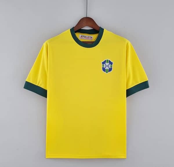 Retro Brazil 1970 Home Soccer Jersey