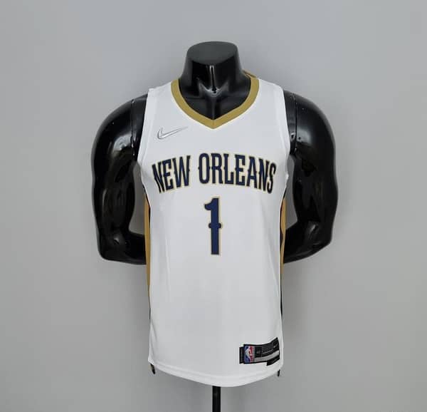 75th Anniversary New Orleans Pelicans Williamson#1 White NBA Jersey
