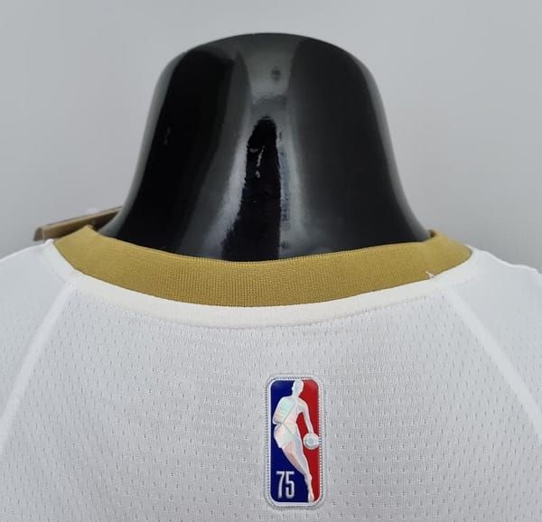 75th Anniversary New Orleans Pelicans Williamson#1 White NBA Jersey - Image 2