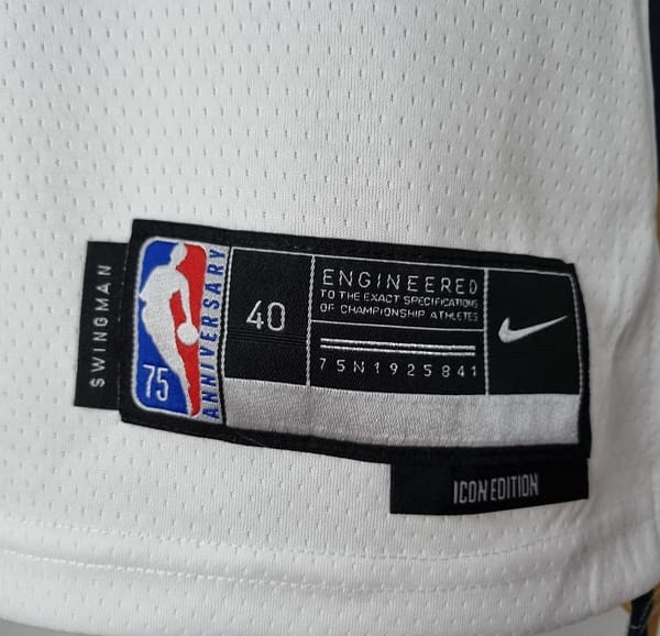 75th Anniversary New Orleans Pelicans Williamson#1 White NBA Jersey - Image 5