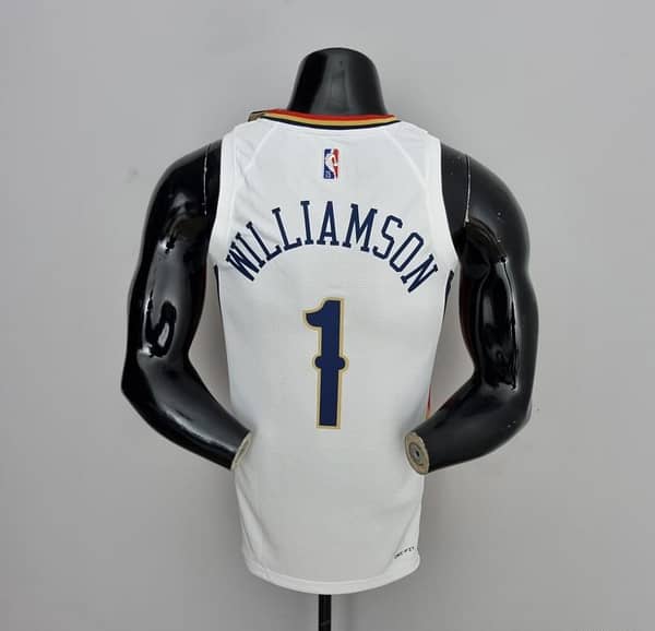 2022 New Orleans Pelicans City Edition Williams #1 White NBA Jersey - Image 4