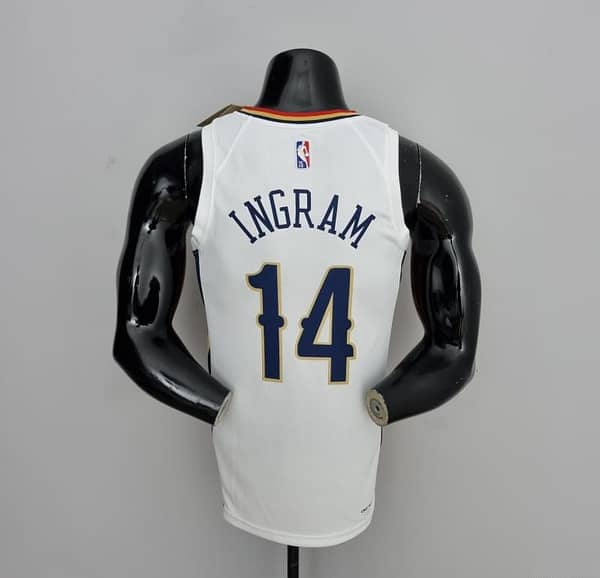 2022 New Orleans Pelicans Ingram#14 City Edition Williams #1 White NBA Jersey - Image 10