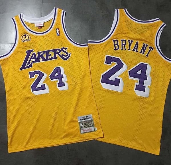 Men's Kobe Bryant Yellow Retro Classic Team Jersey