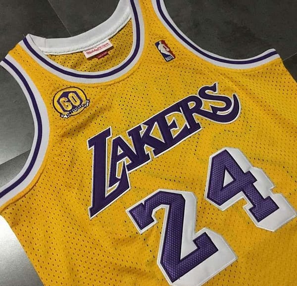 Men's Kobe Bryant Yellow Retro Classic Team Jersey - Image 2