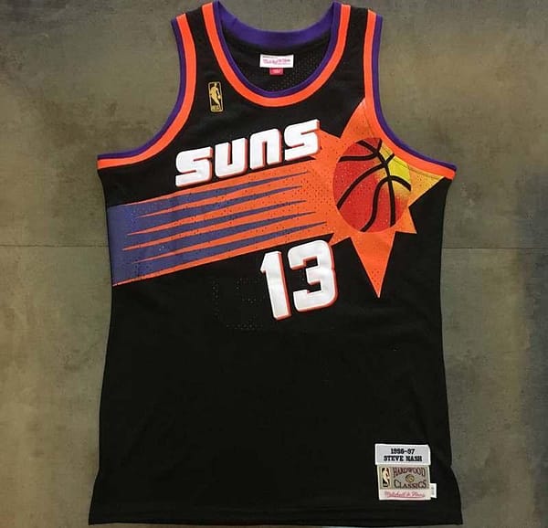 Men's Steve Nash Black Retro Classic Team Jersey - Image 5