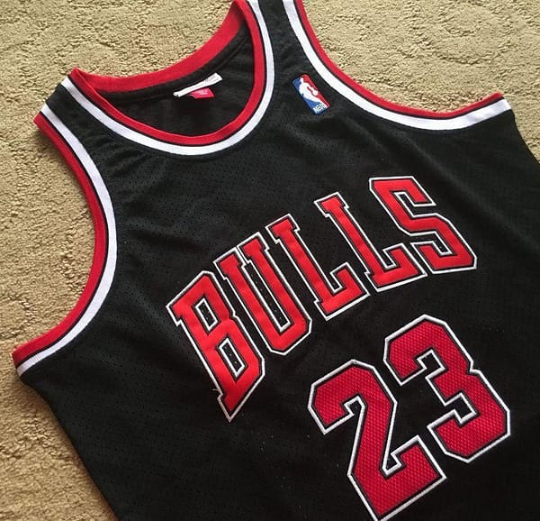 Men's Michael Jordan Black Retro Classic Team Jersey - Image 2