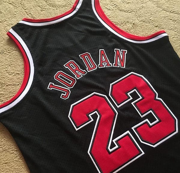 Men's Michael Jordan Black Retro Classic Team Jersey - Image 7