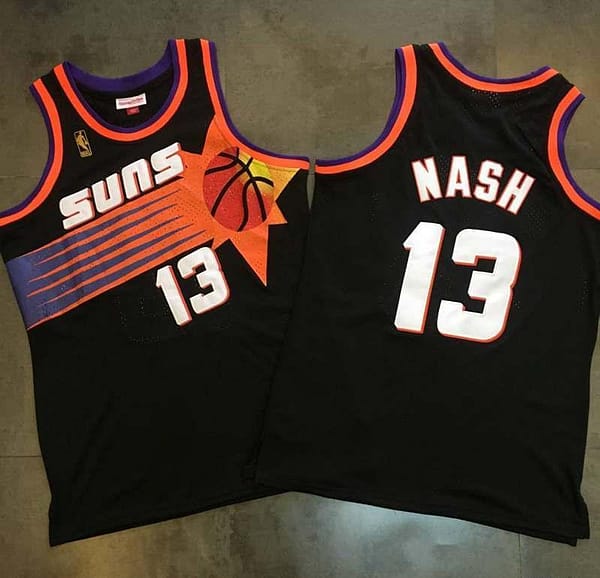 Men's Steve Nash Black Retro Classic Team Jersey