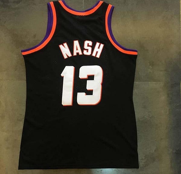 Men's Steve Nash Black Retro Classic Team Jersey - Image 8