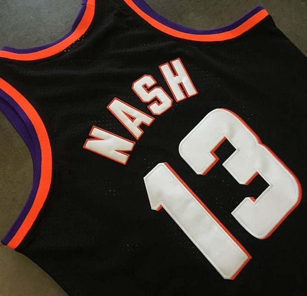 Men's Steve Nash Black Retro Classic Team Jersey - Image 11