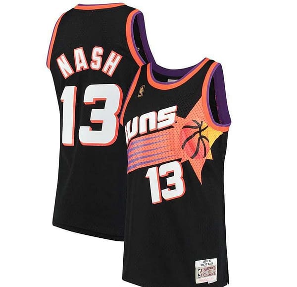 Men's Steve Nash Black Retro Classic Team Jersey - Image 13