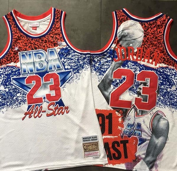 Men's Michael Jordan White Retro Classic Team Jersey
